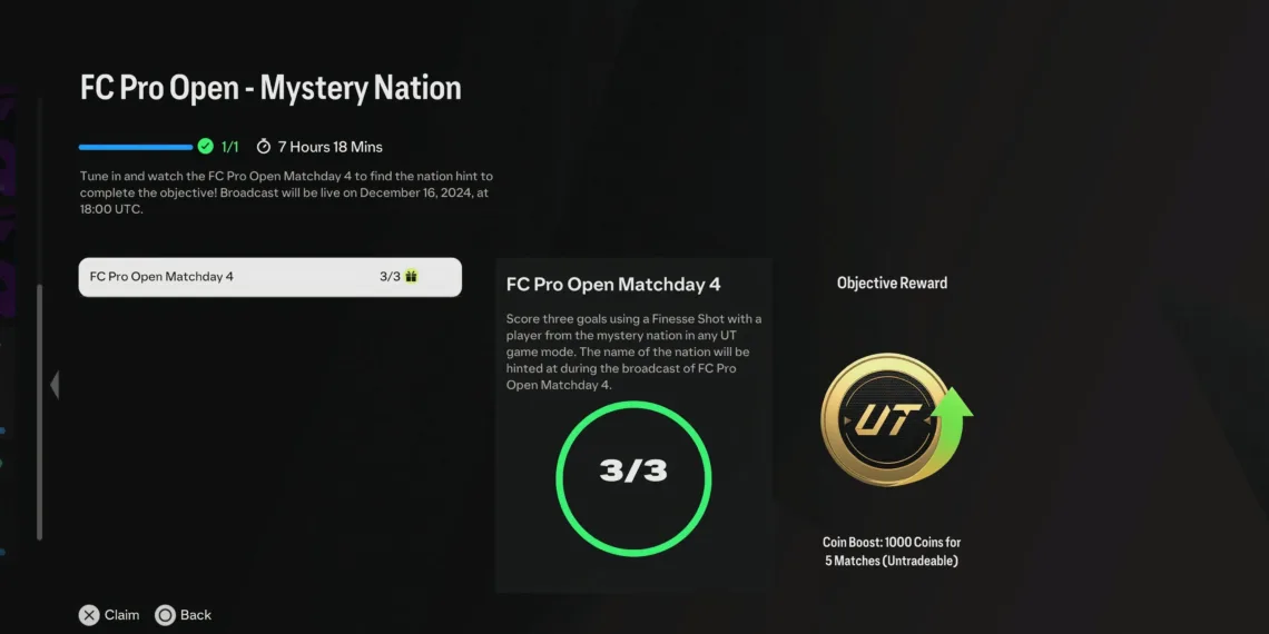 Unlocking the FC Pro Mystery Nation Matchday Four Task in EA FC 25