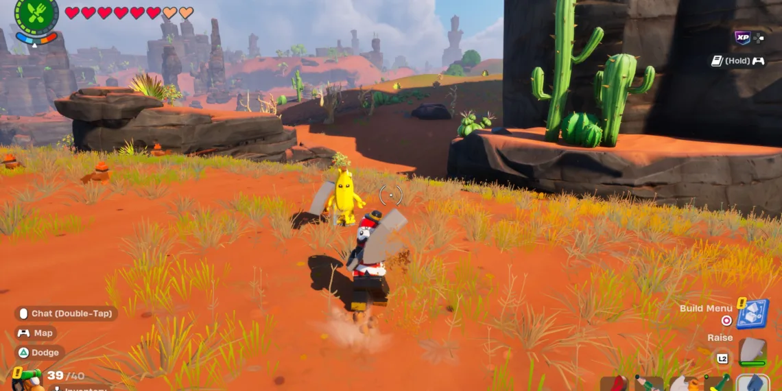 Gathering Sand for Sandstone in LEGO Fortnite Odyssey Guide
