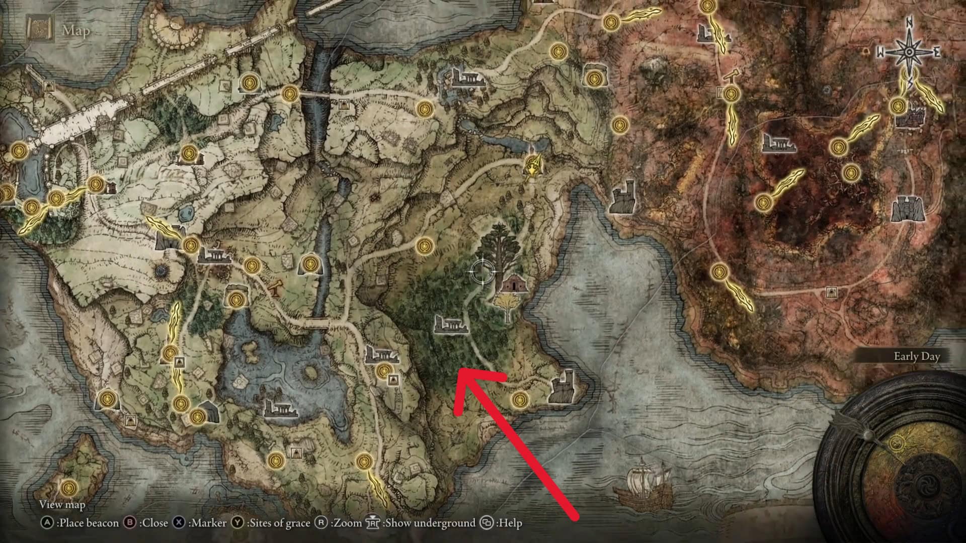 Nokron entrance location