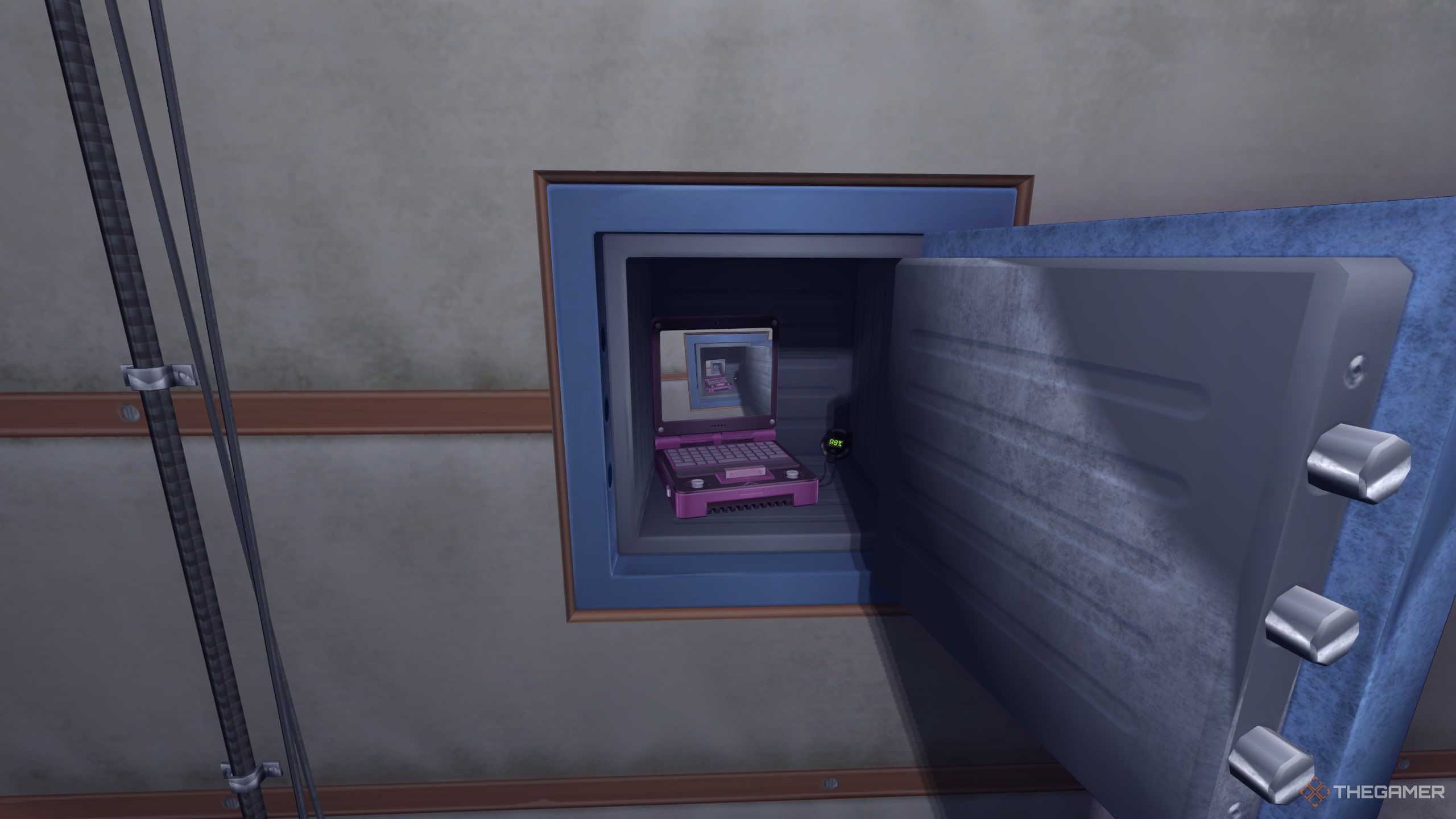The safe with the player cartridge to change the ending in MiSide.