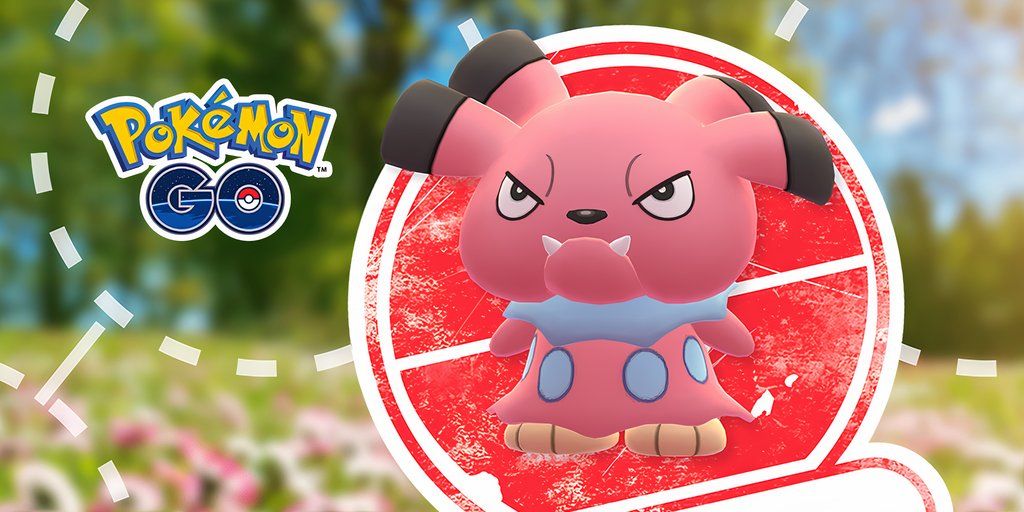 Image of Snubbull against a red background.