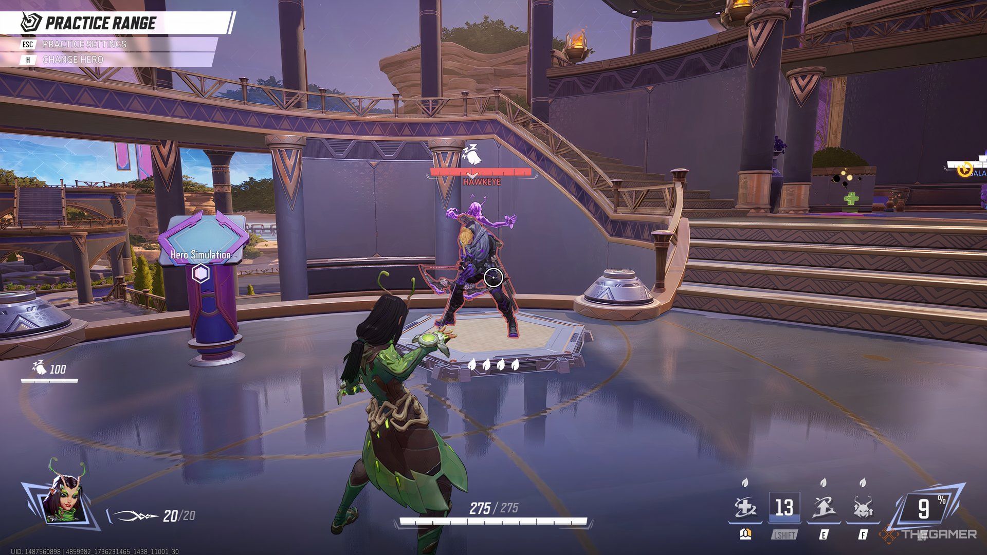 Mantis putting Hawkeye to sleep in Marvel Rivals.
