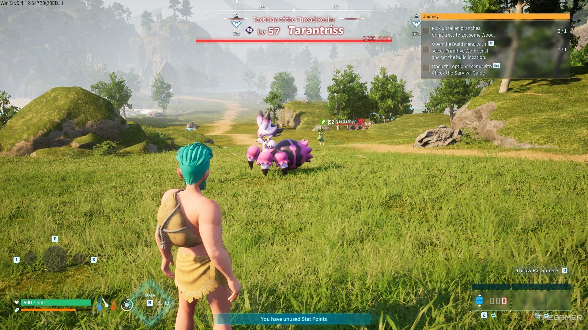 Encountering an Alpha Boss Tarantriss in Random Pal Mode in Palworld