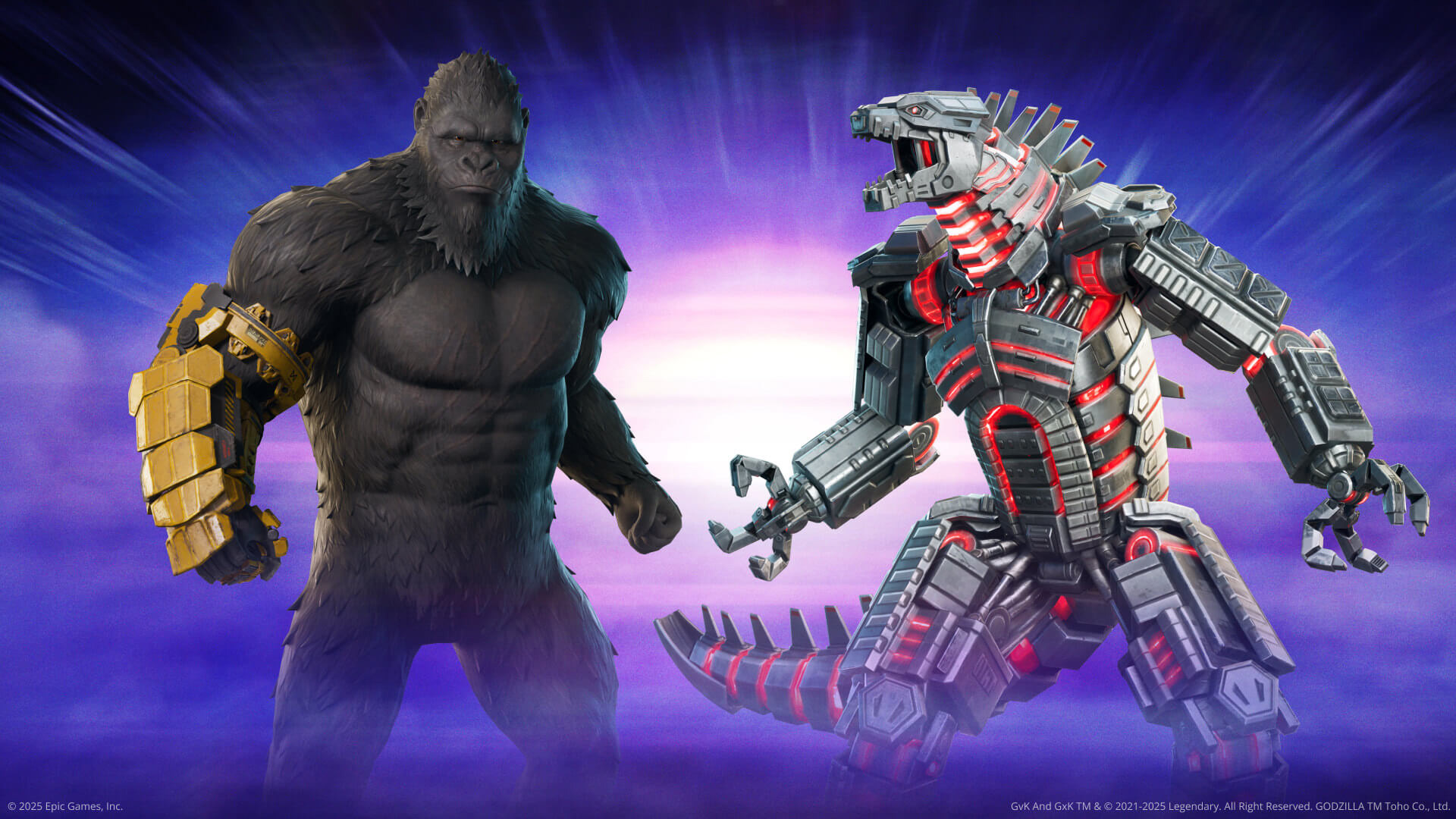 Fortnite Godzilla and Kong outfits