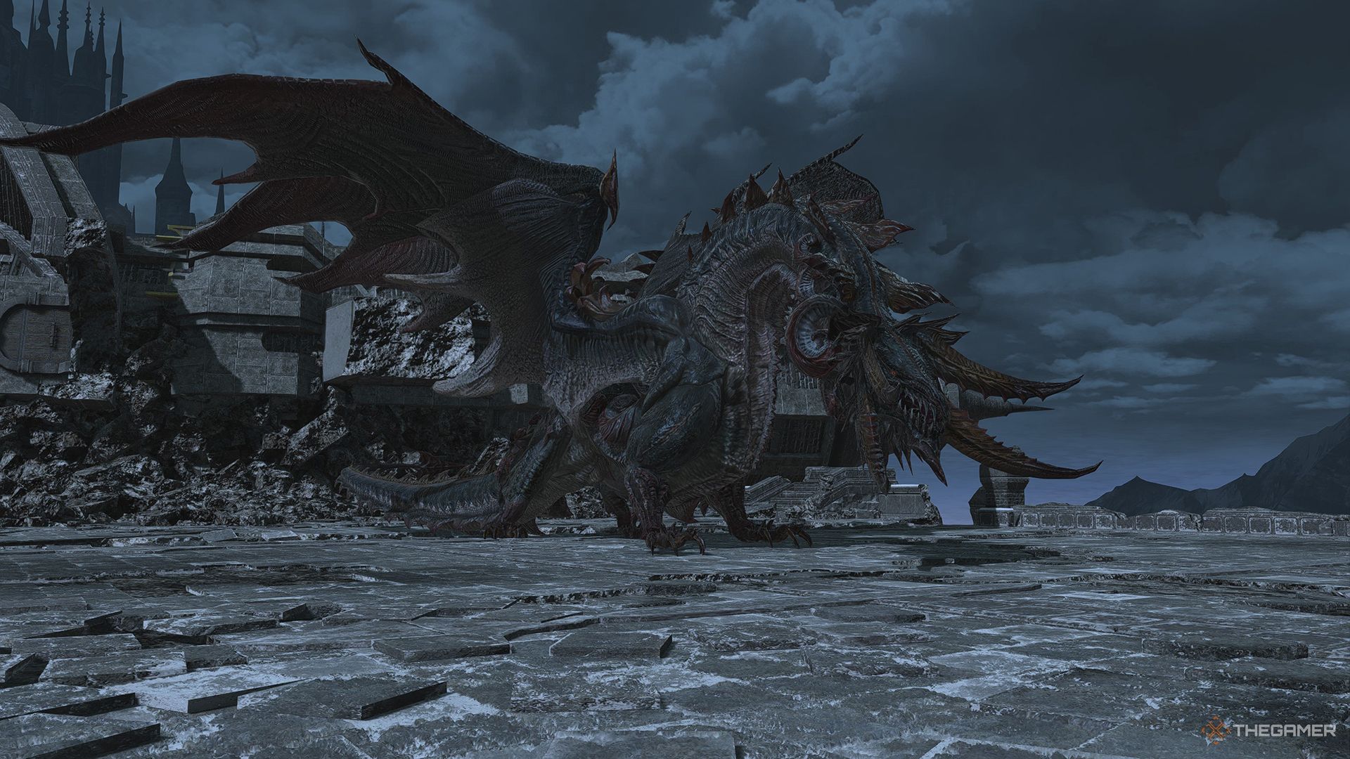 Nidhogg ready to battle at the Steps of Faith in Final Fantasy 14.