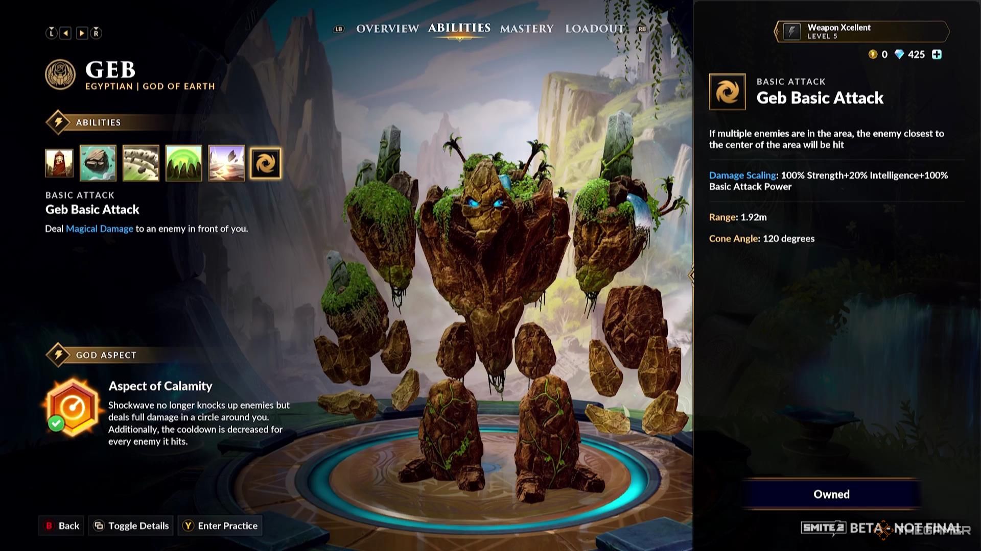 The Aspect Of Calamity God Aspect in Smite 2.