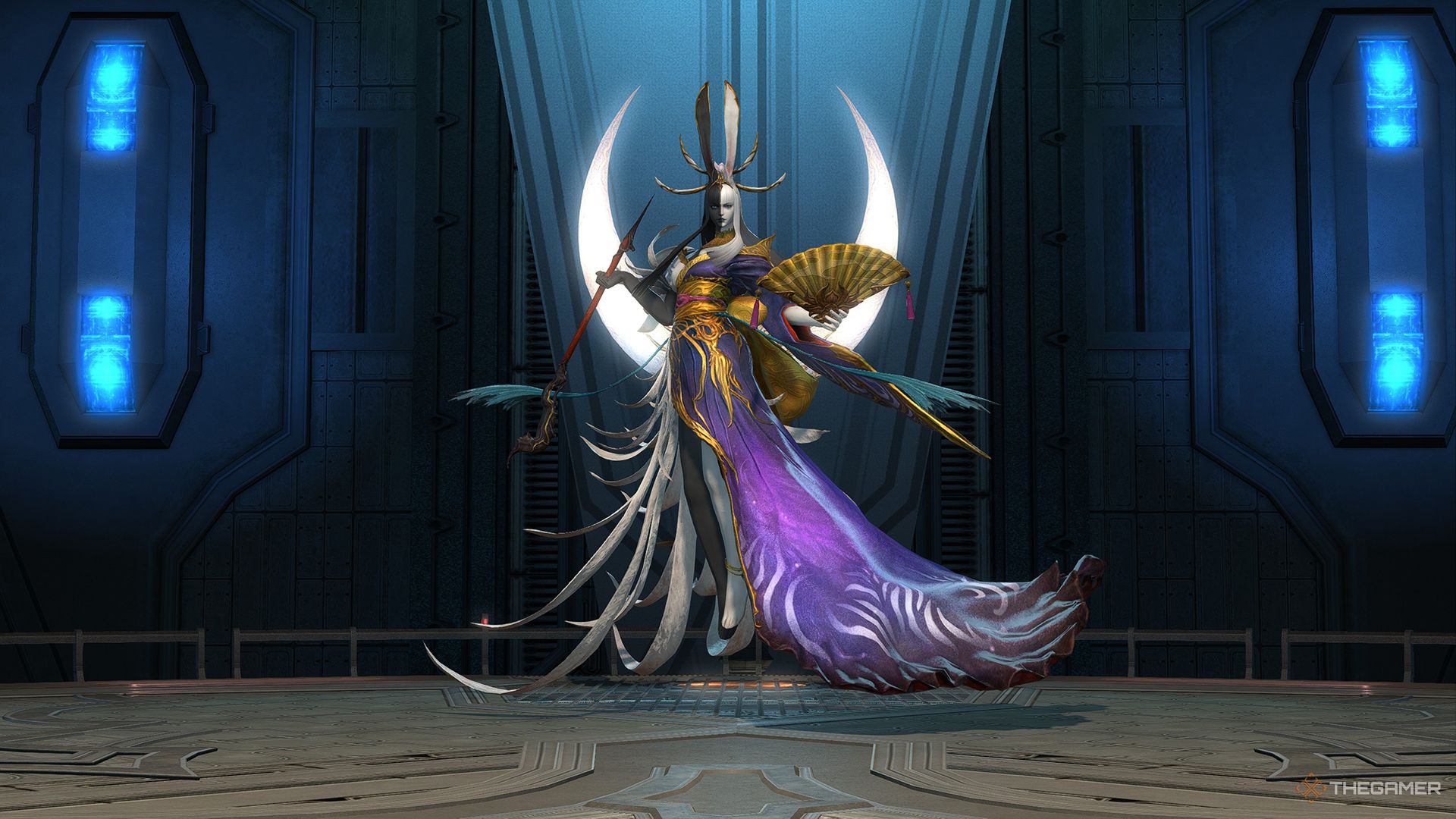 Tsukuyomi before the battle begins in Final Fantasy 14.