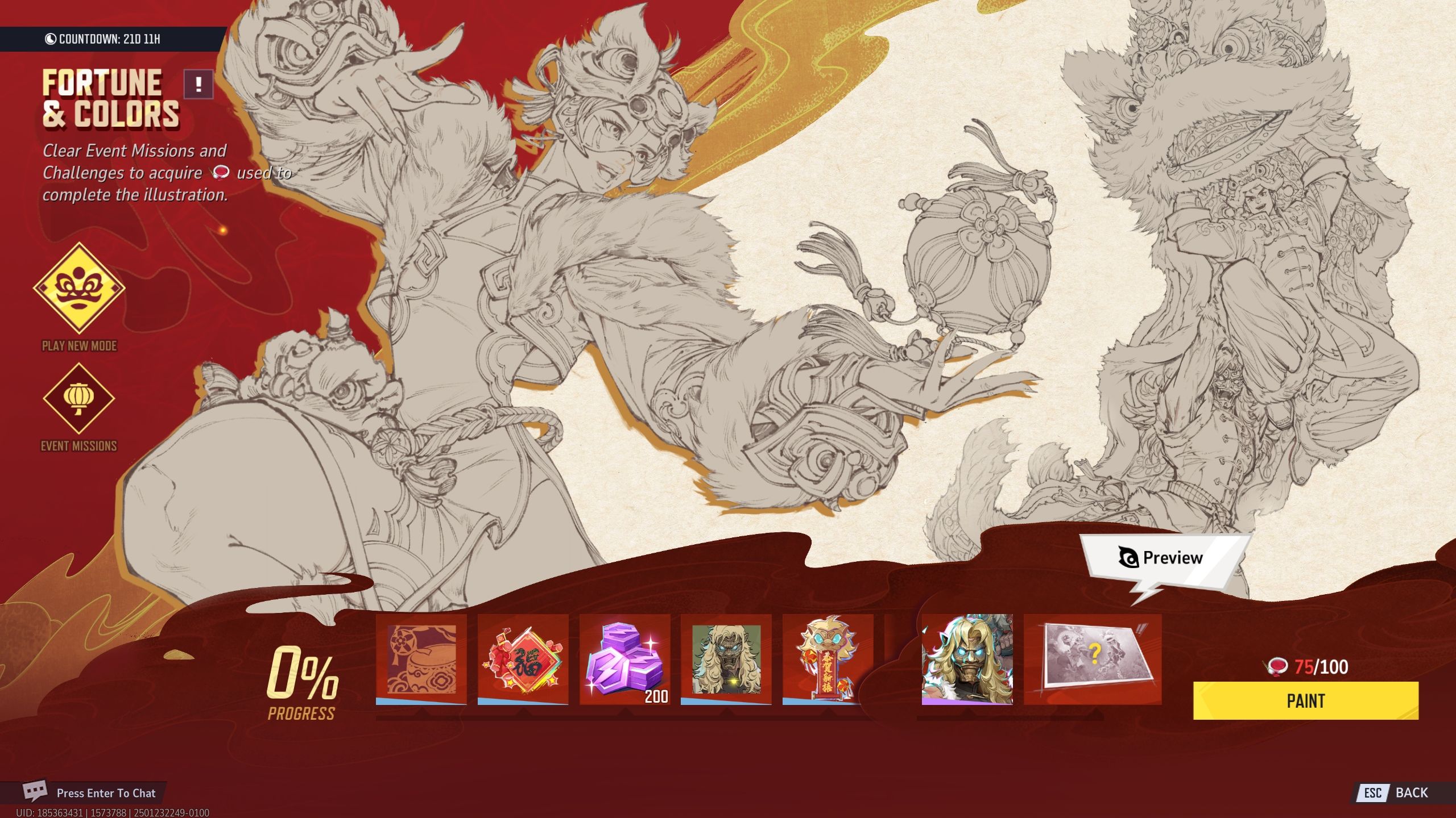 Overview of all available rewards in the Fortune And Colors event - Marvel Rivals