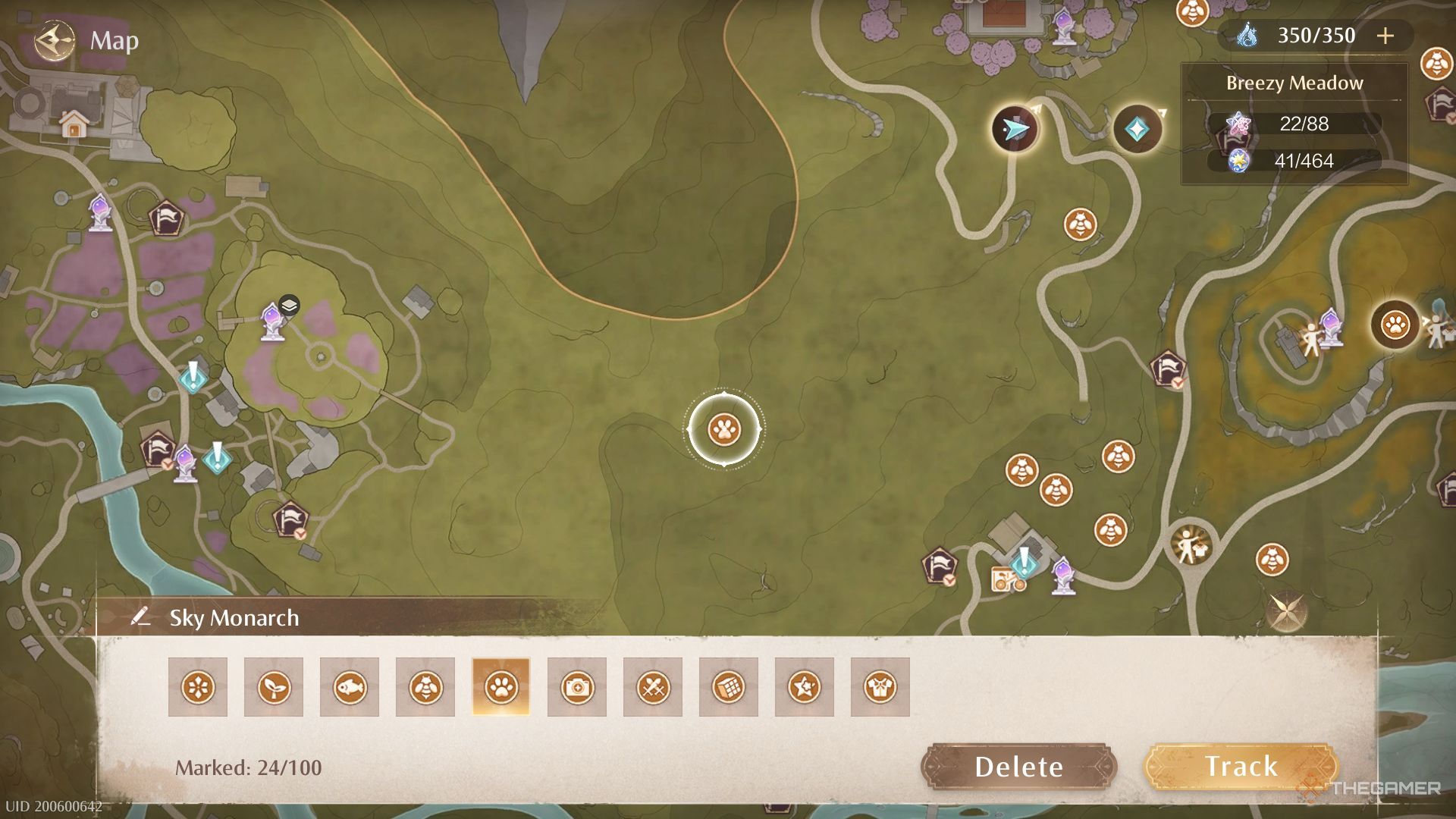 Sky Monarch Location in Meadow Activity Support Center