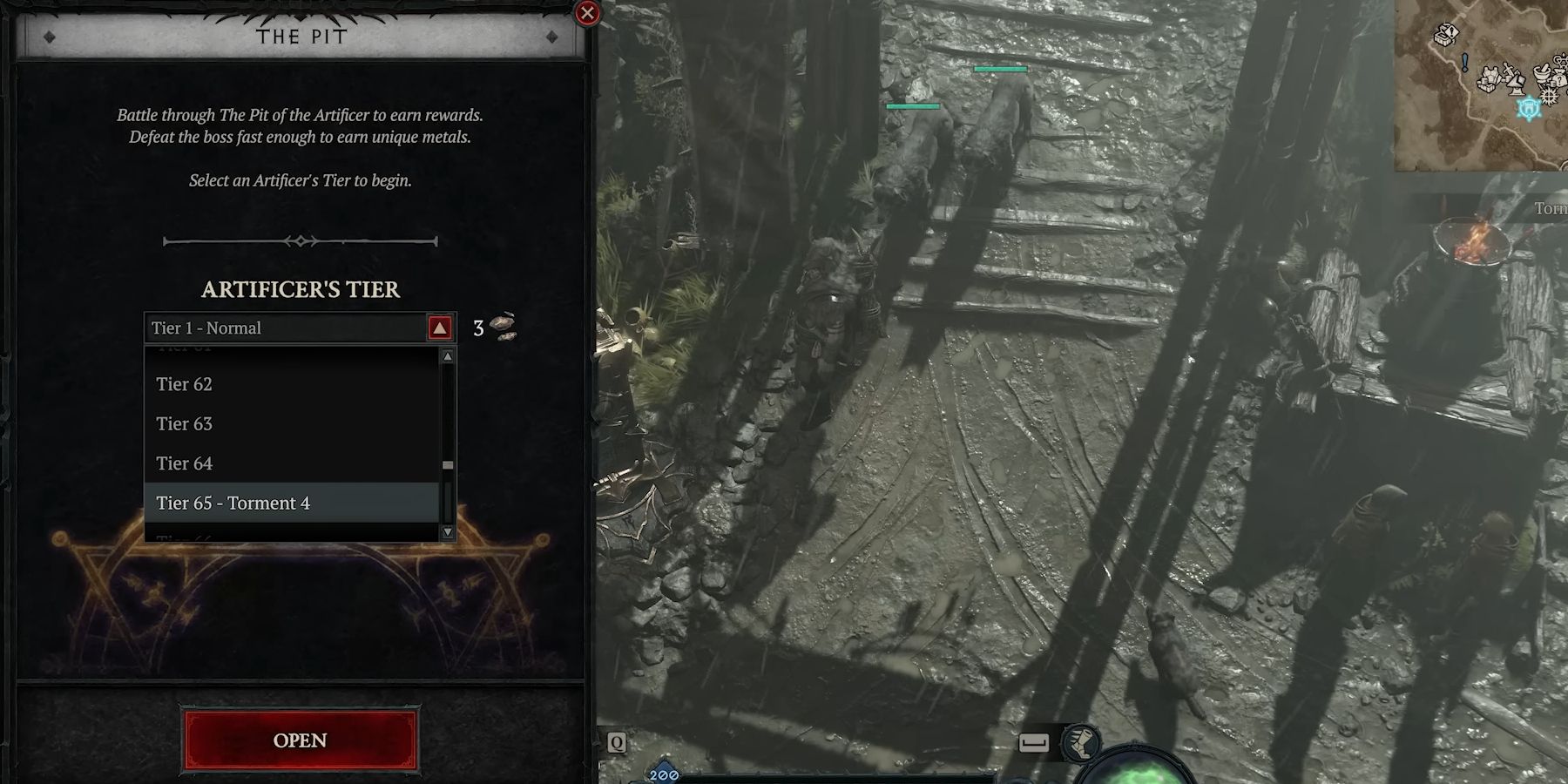 The Pit Level 65 - Torment 4 in Diablo 4
