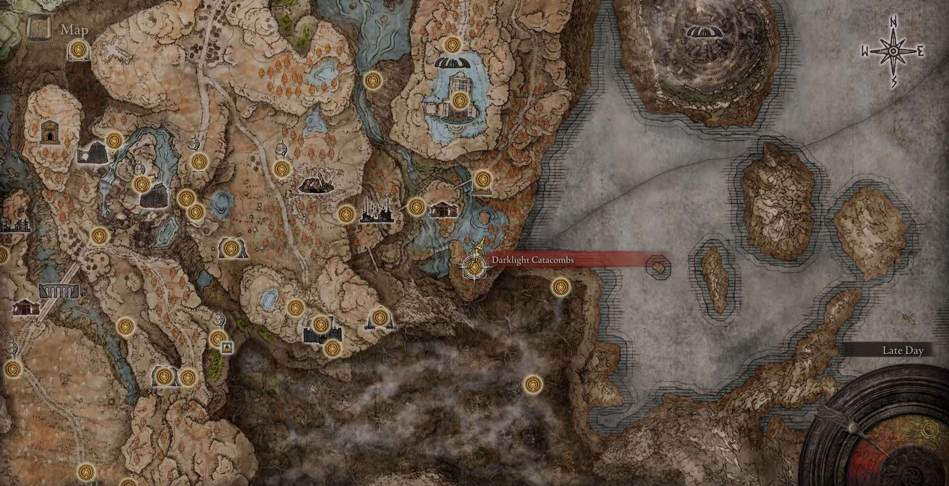 Darklight Catacombs location