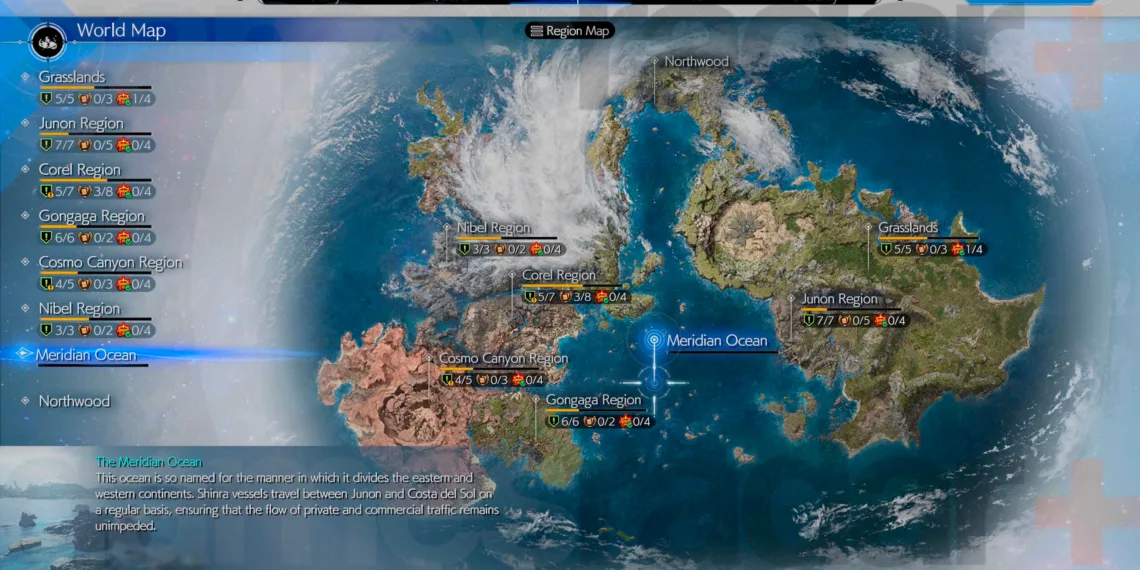 Complete Map of Final Fantasy 7 Rebirth Unveiled