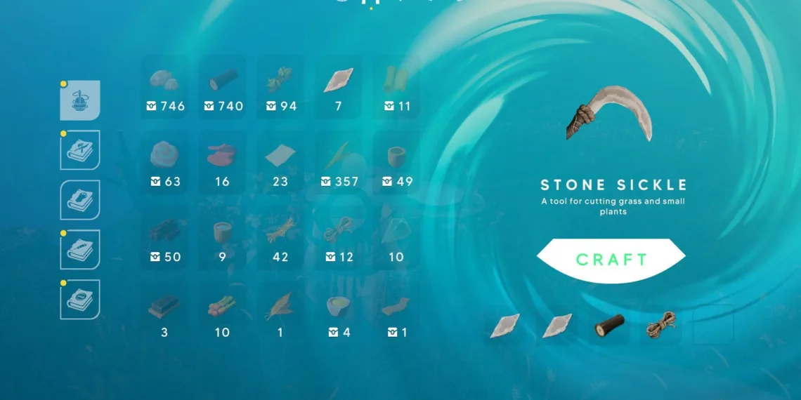 Crafting a Sickle for Efficient Harvesting in Aloft