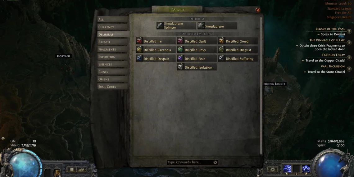 Discovering and Utilizing Distilled Emotions in Path of Exile 2