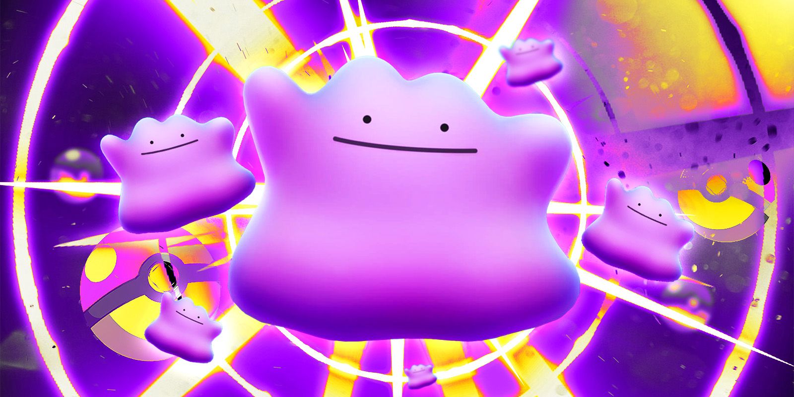 Multiple Dittos from Pokémon GO.