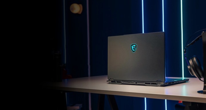 MSI Stealth laptop on a desk