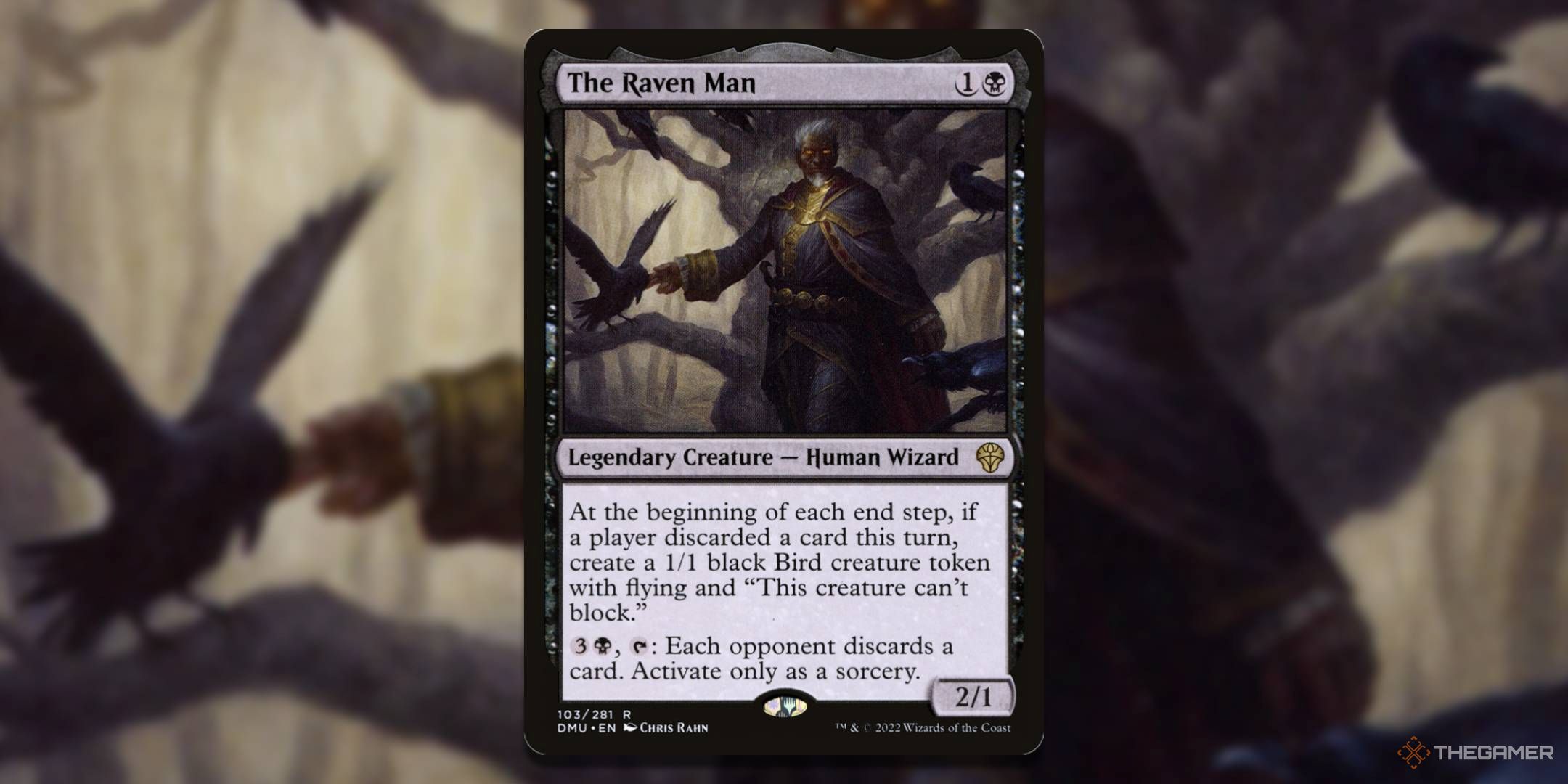 Image of the Raven Man card.