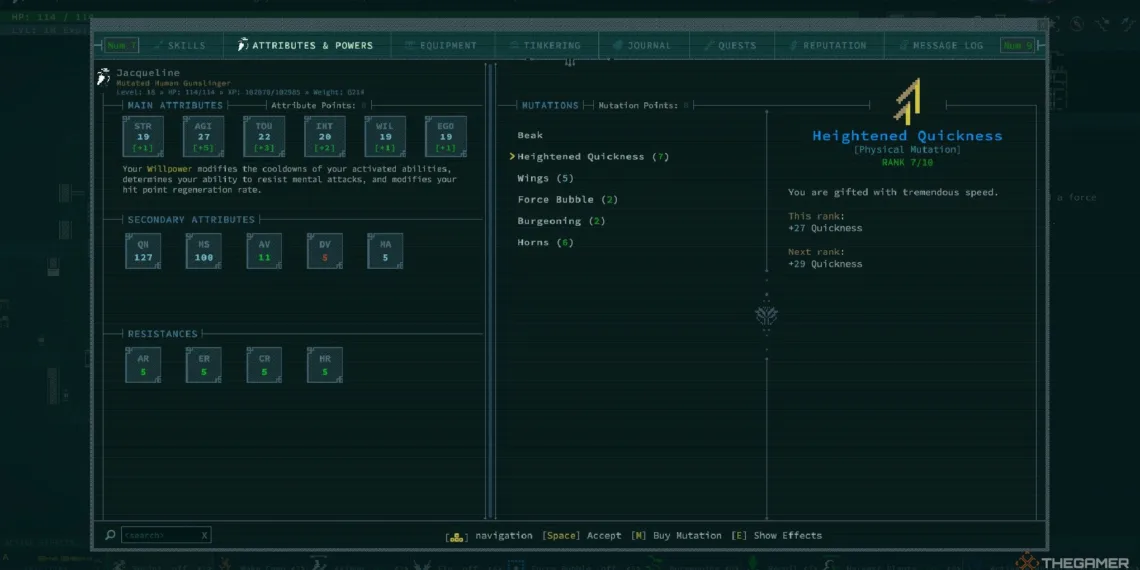 All Unique Mutations Found in Caves of Qud