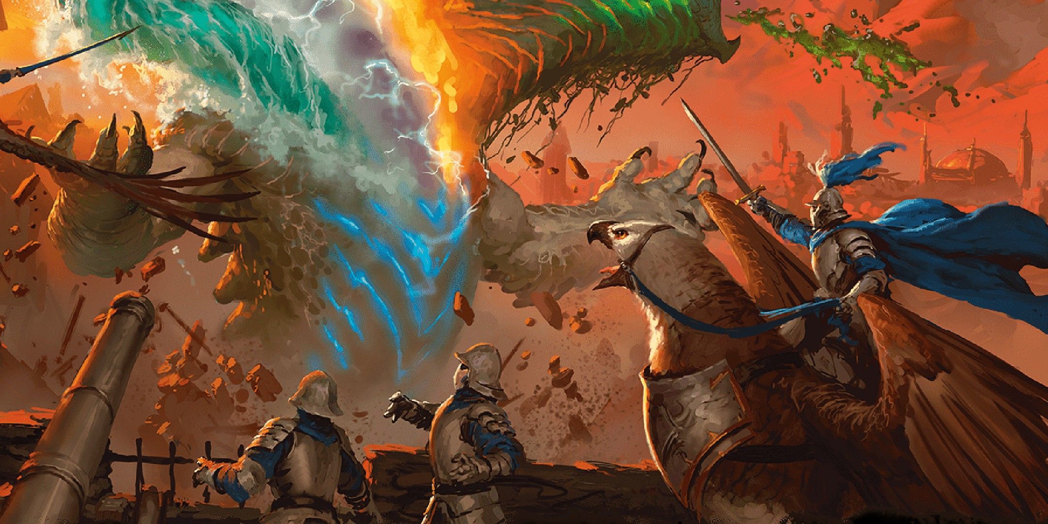Centaurs and a griffon.