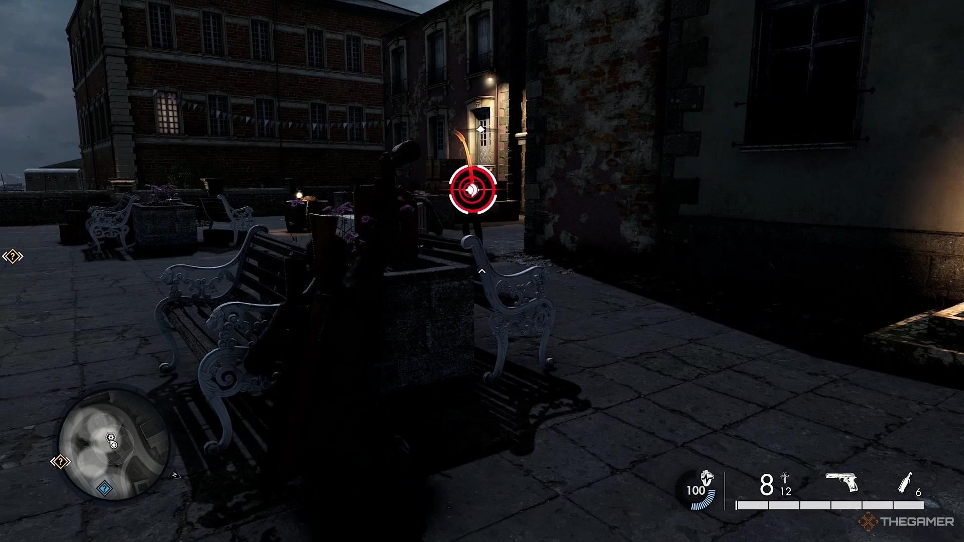Harry throws a bottle at a Nazi's head in Sniper Elite Resistance.