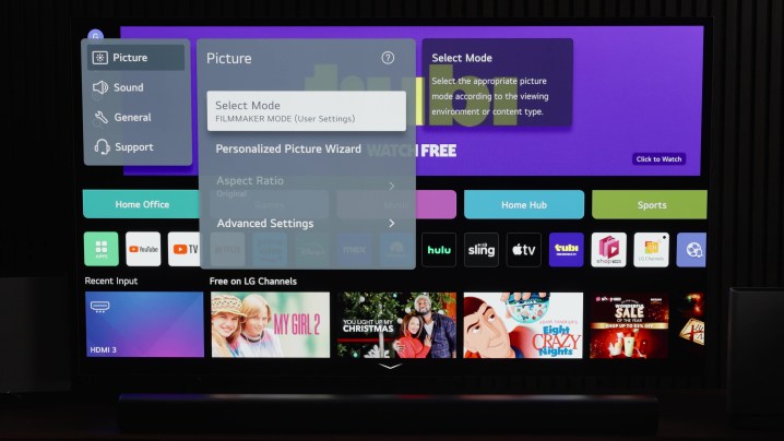 lg tv settings
