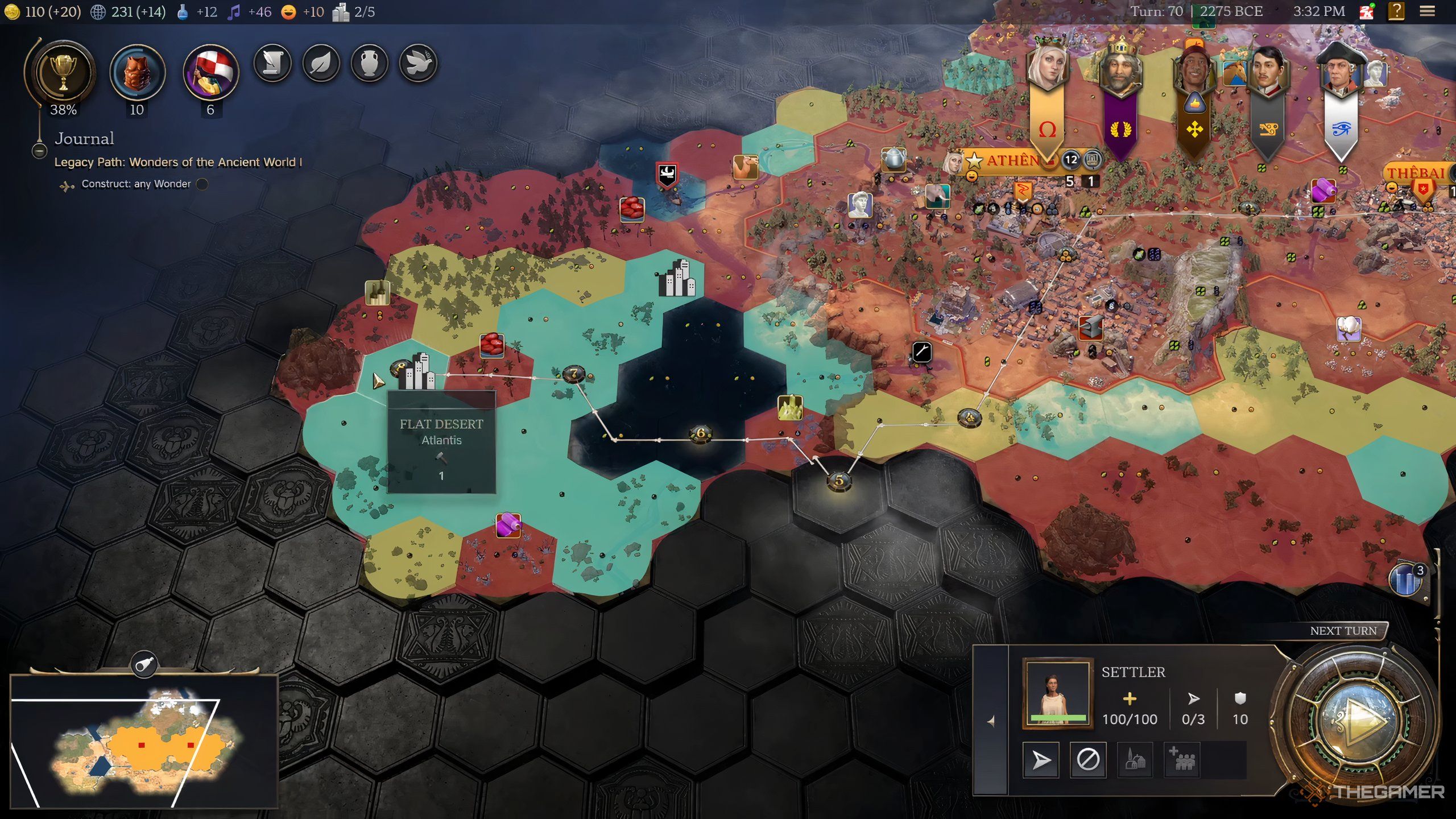 A settler selecting a tile in Civ 7.