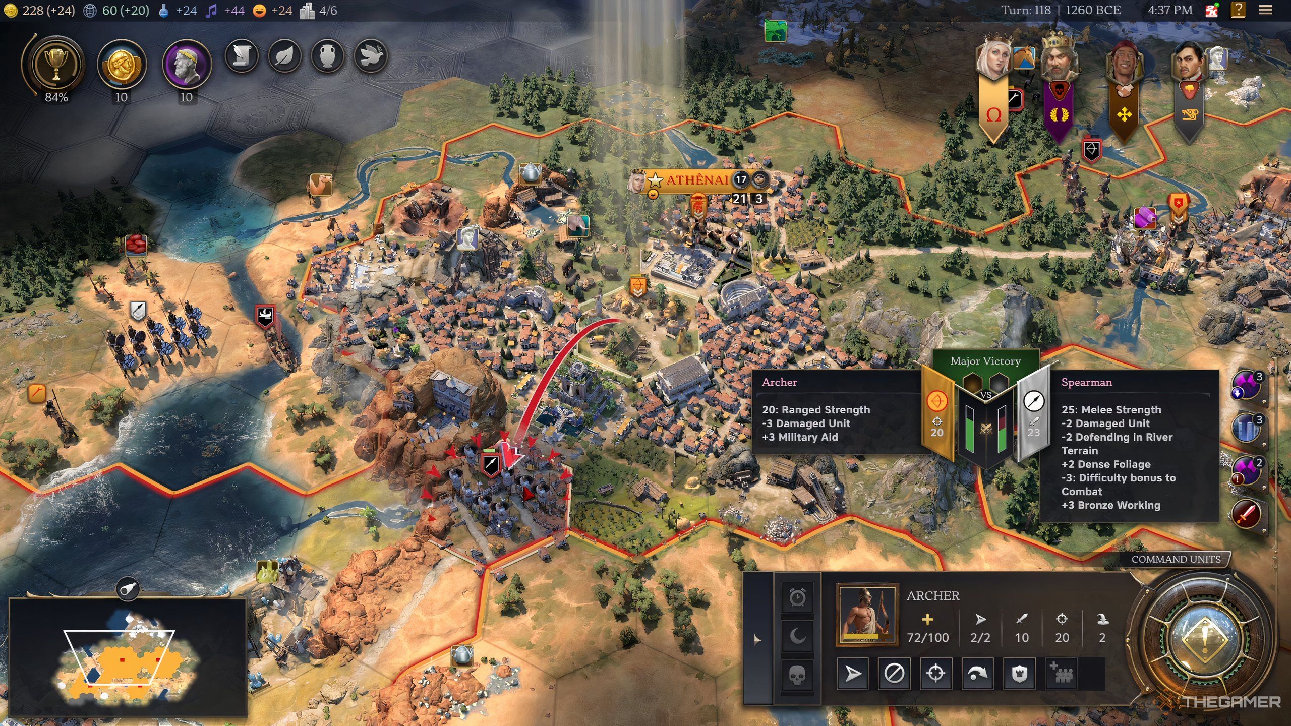 An attacking soldier in Civilization 7.