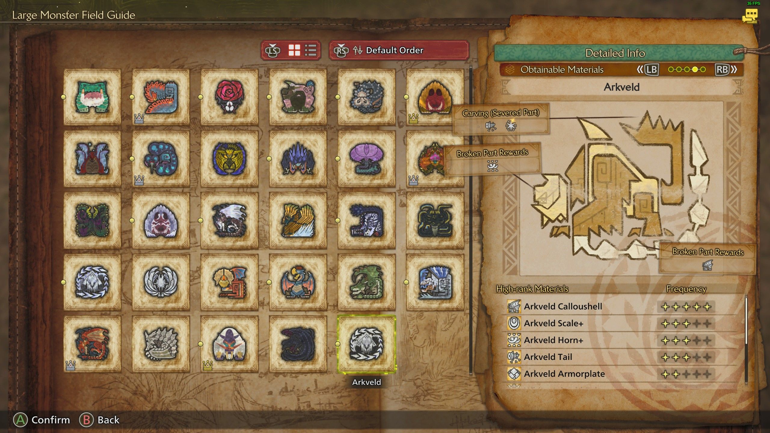 Materials dropped by Arkveld in Monster Hunter Wilds.