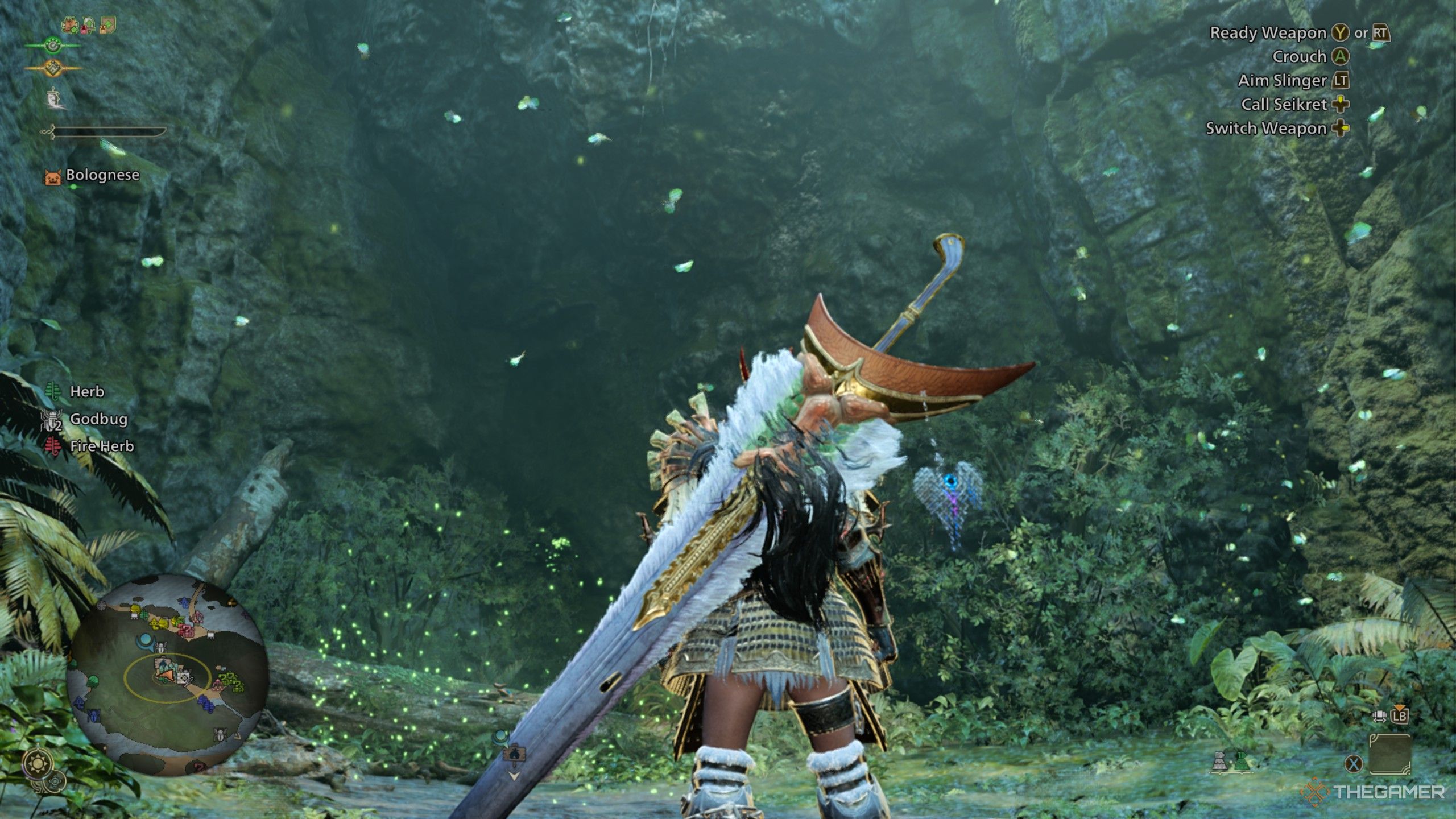 Monster Hunter Wilds pop-up camp flowering rocks.