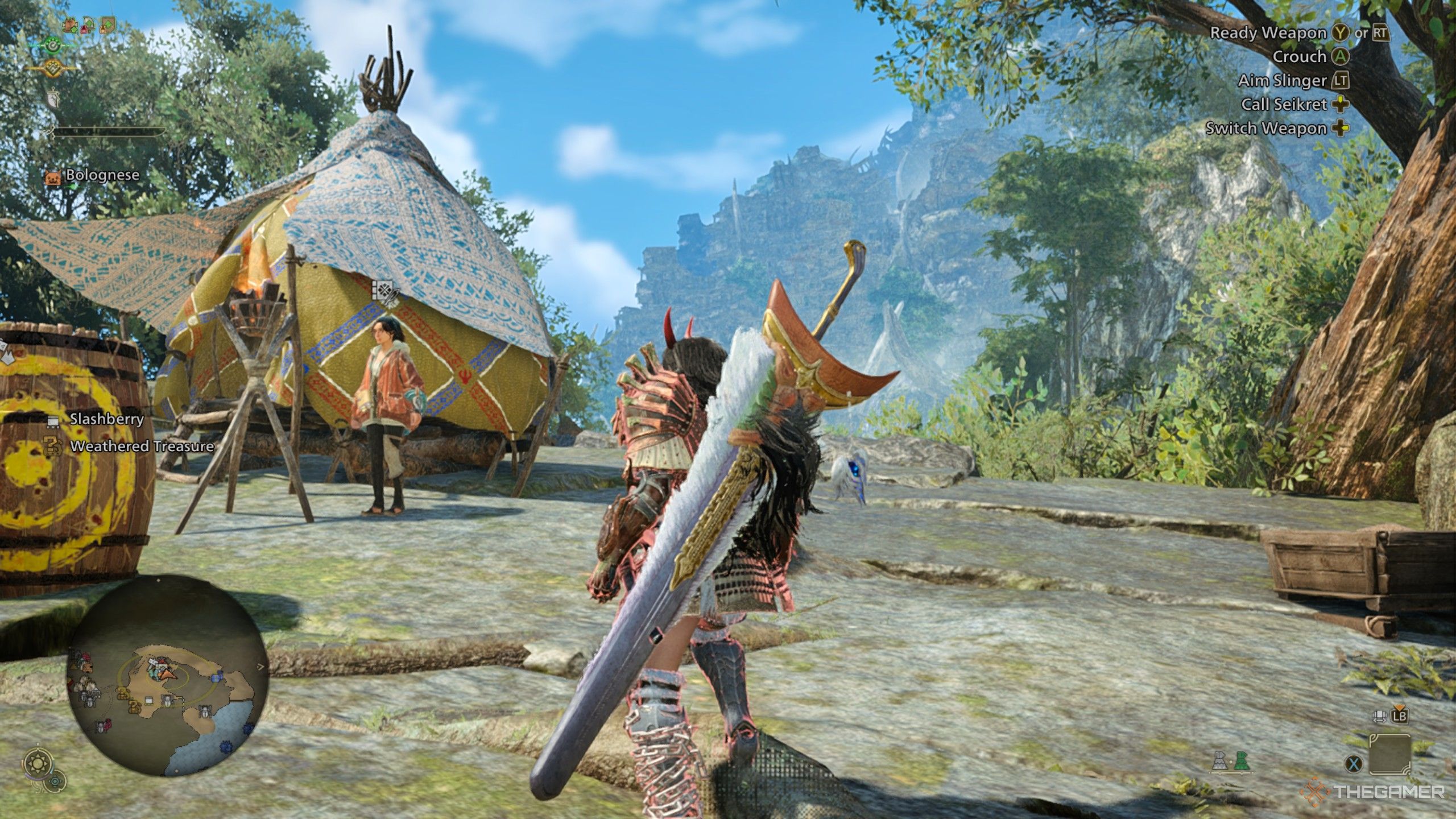 Monster Hunter Wilds pop-up camp 14 southwest.