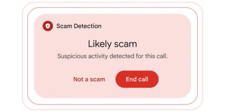 Upcoming scam detection feature for Pixel Phone in March 2025.