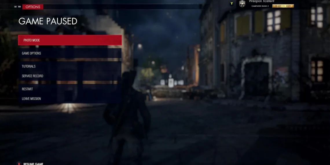 Mastering Photo Mode in Sniper Elite: Resistance: A Guide