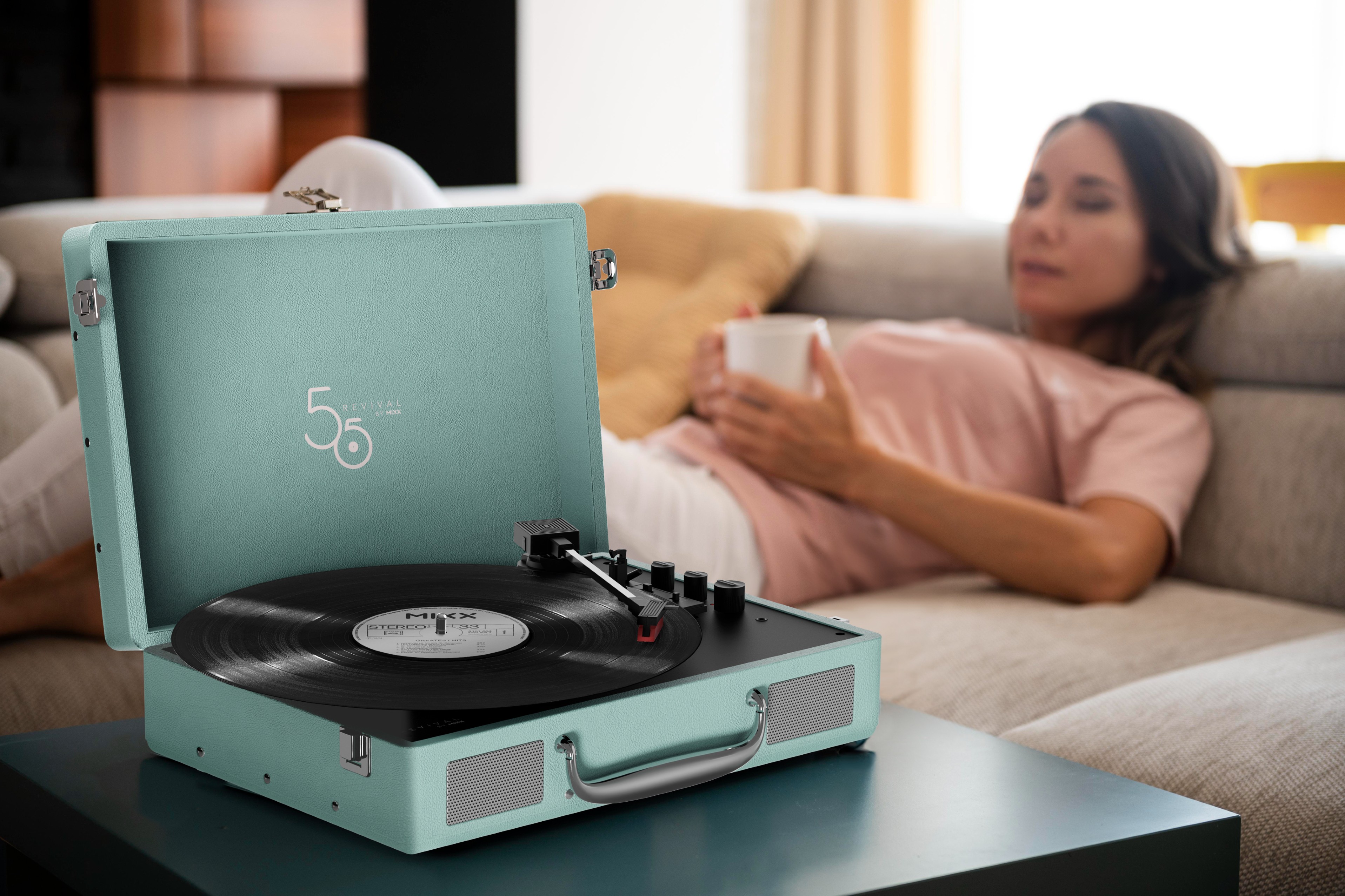 The Mixx Revival 55 suitcase record player.