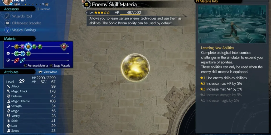 Ultimate Guide to Enemy Skill Materia in FFVII Rebirth