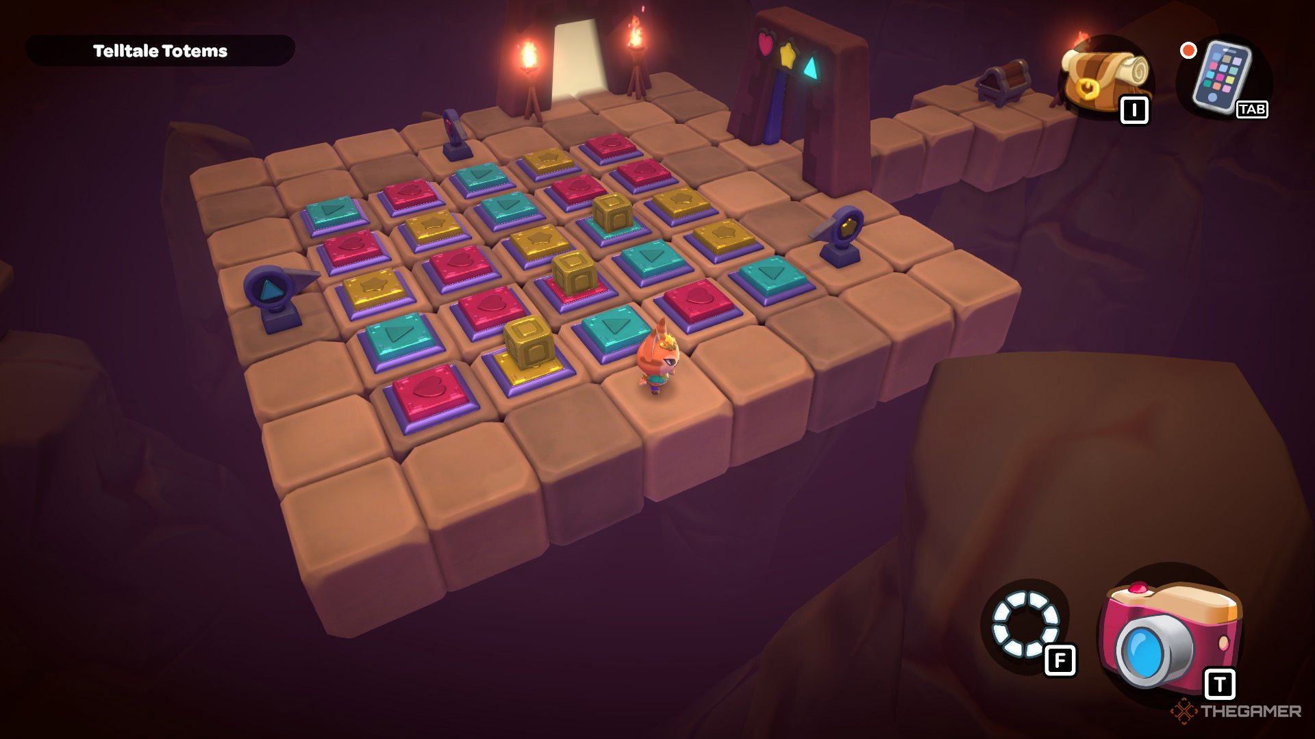 The player resolves the Telltale Totems puzzle room in Hello Kitty Island Adventure