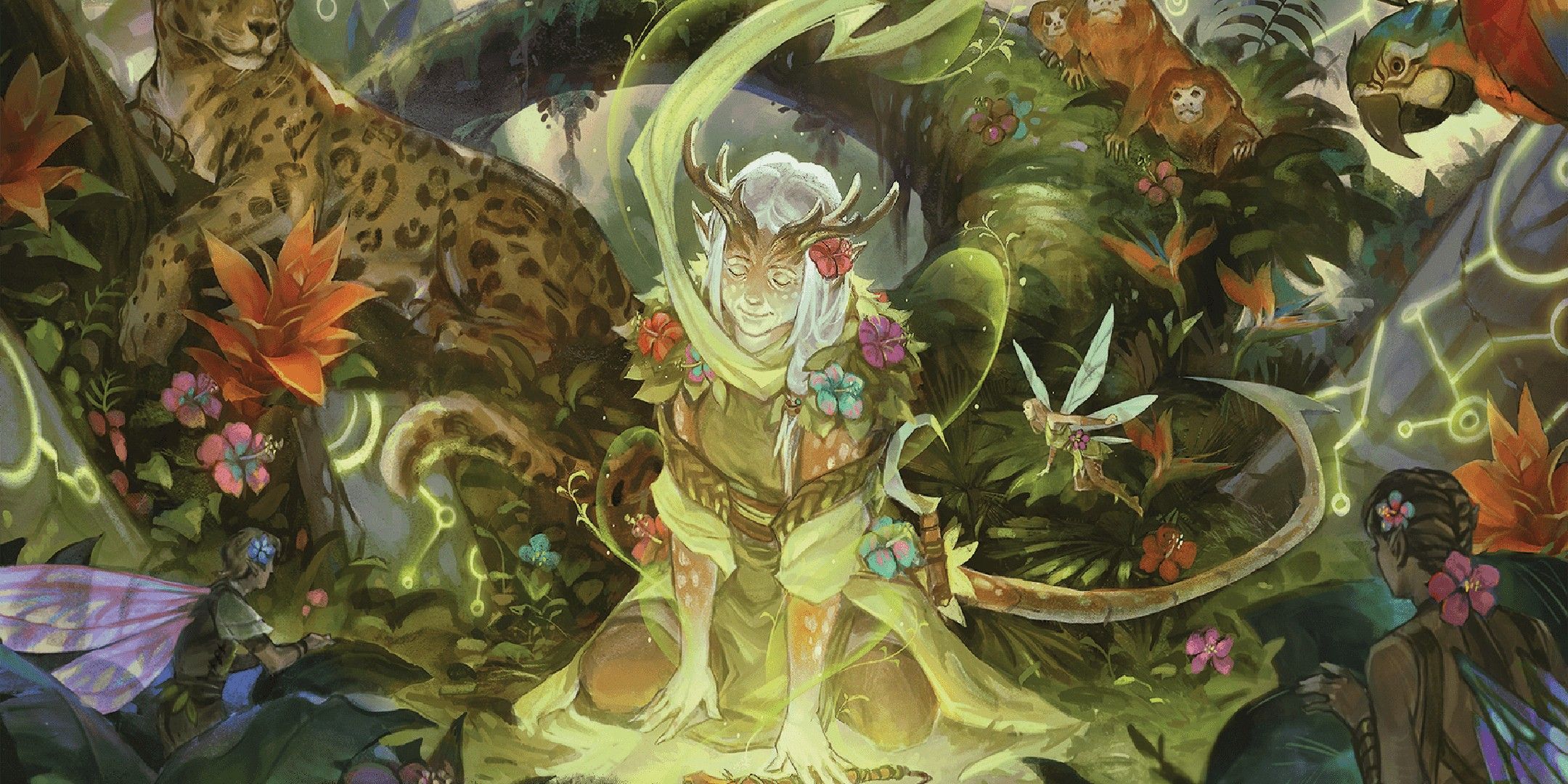 A Druid casting a spell.