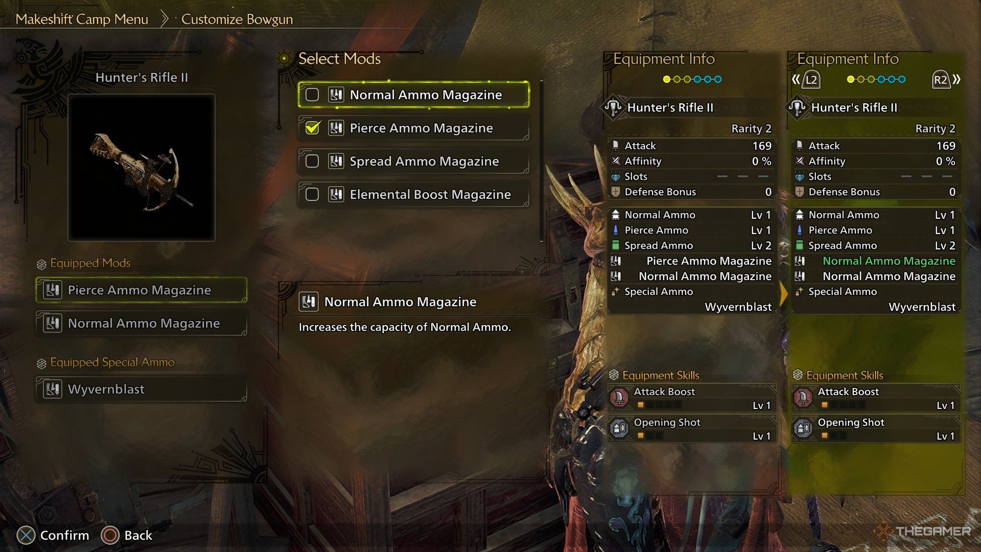 Customizing the Light Bowgun in Monster Hunter Wilds.