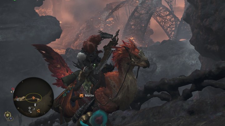 Swapping to secondary weapon in Monster Hunter Wilds.