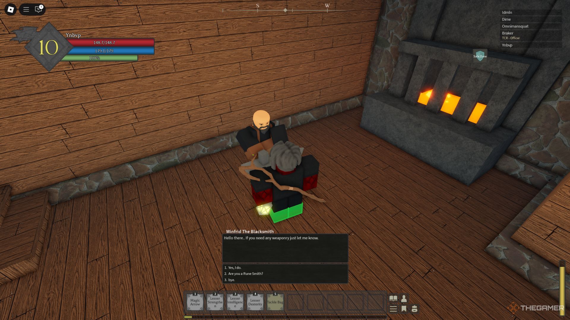 The Blacksmith is seen in the Wayshire area of Rune Slayer.