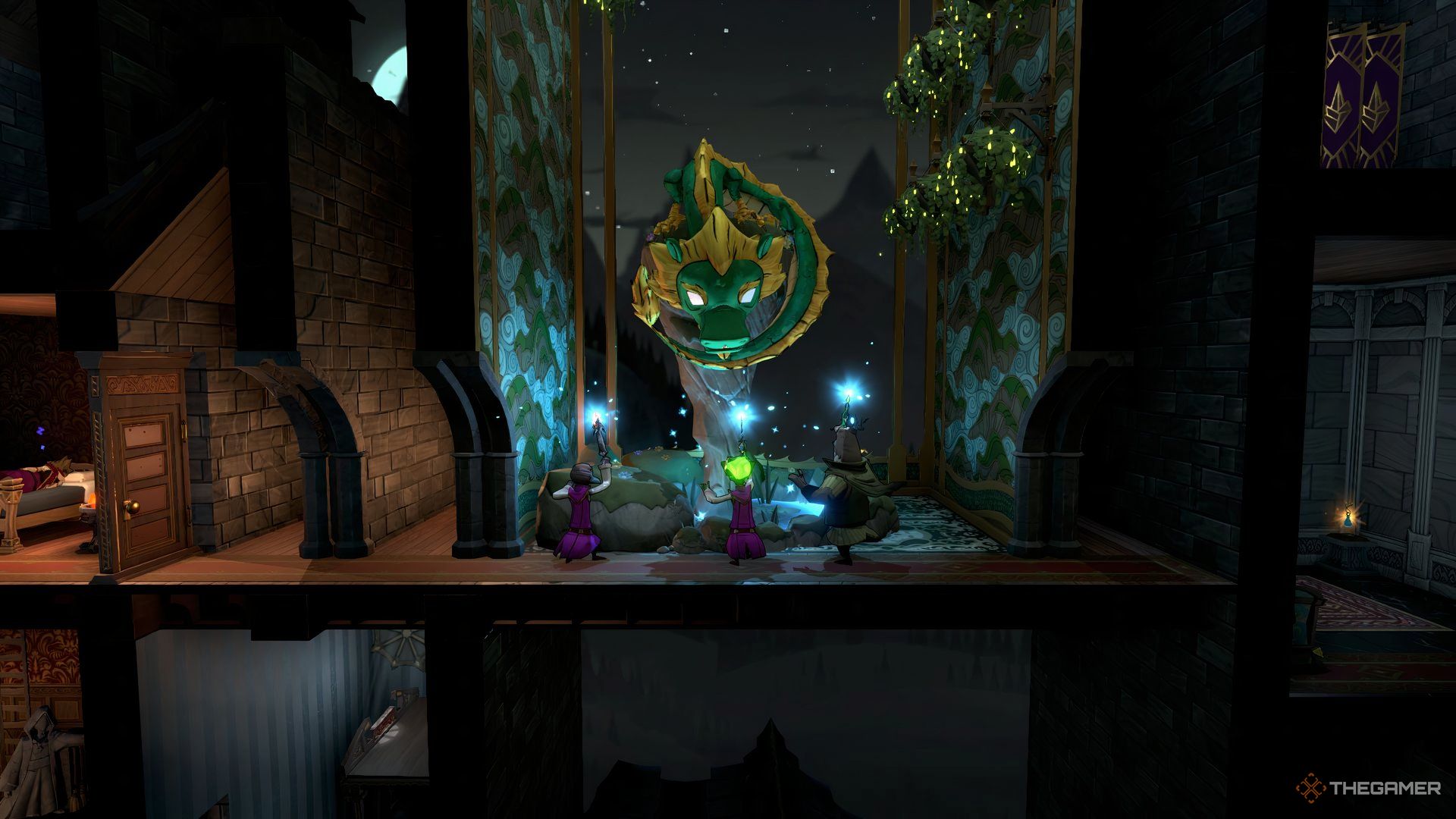 Mind Over Magic's Jade Dragon is elevated from juvenile to adult by a group of ritualists.