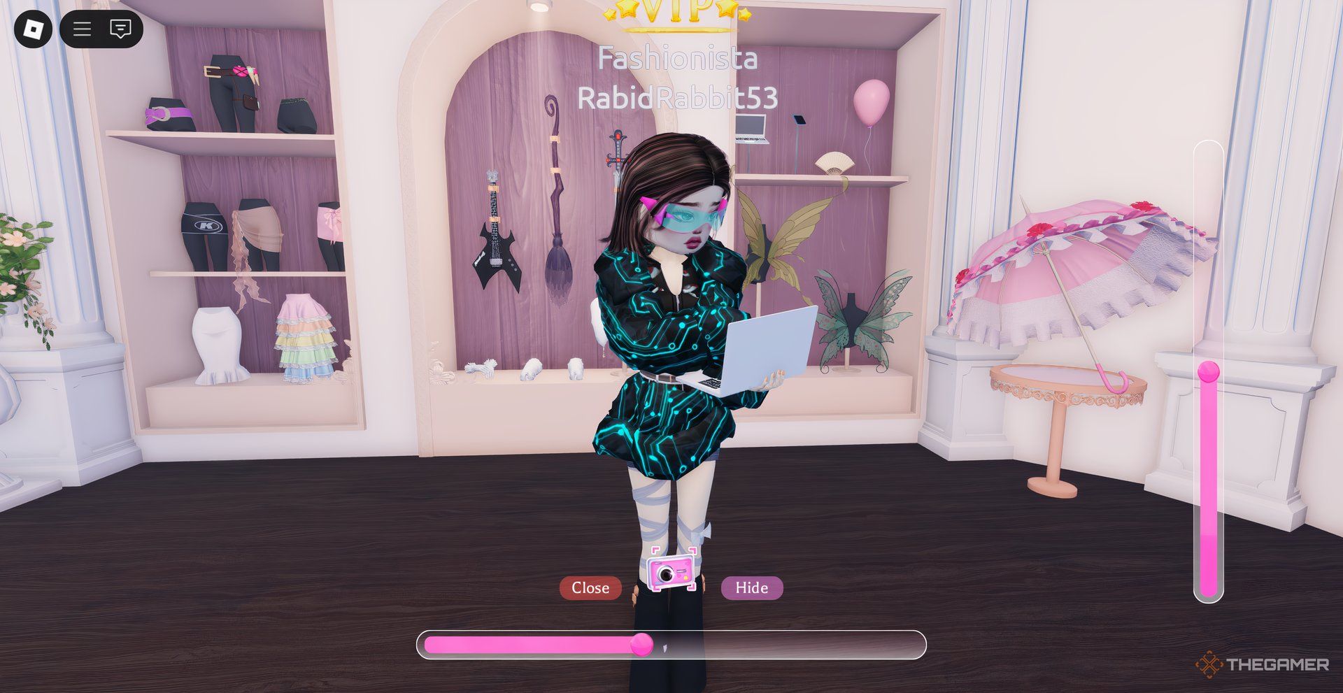 Dystopian tech outfit in Roblox Dress To Impress.