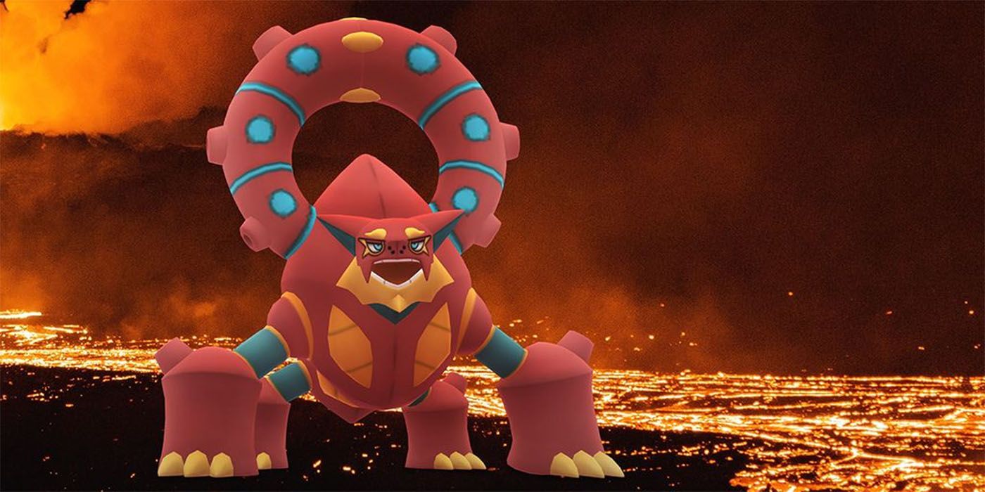 Volcanion as it appears in Pokemon GO.