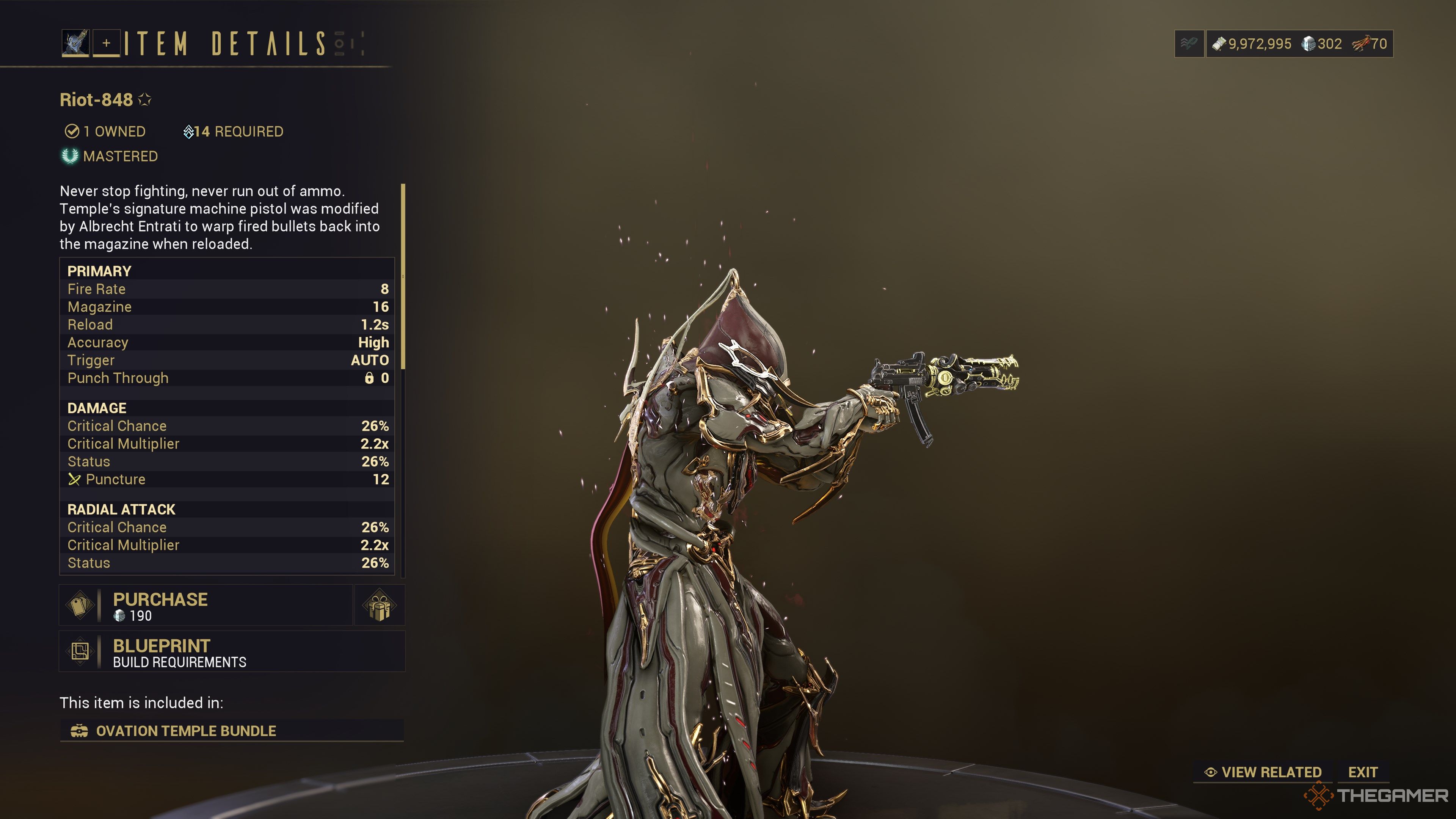 Warframe Riot-848 Stats