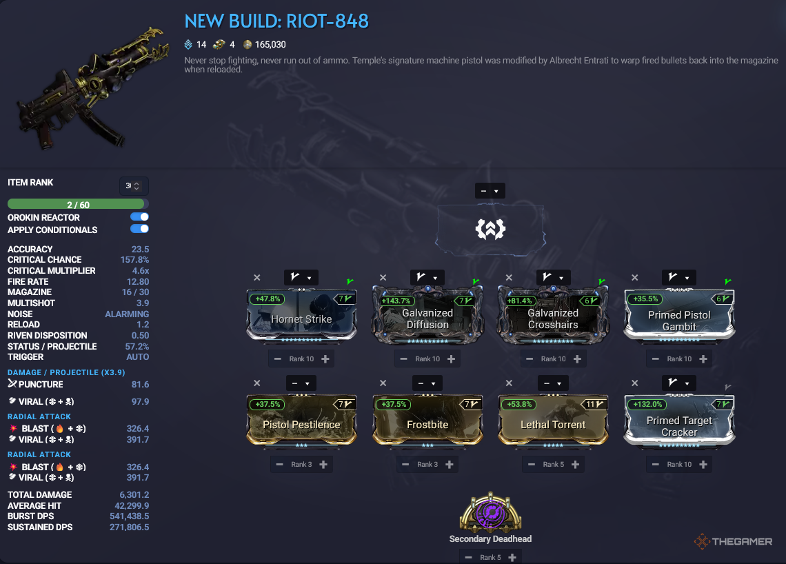 Warframe Riot-848 Endgame Build