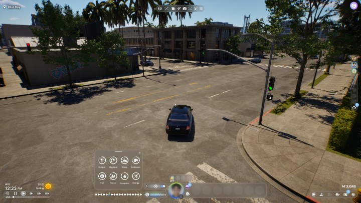 Manually driving a car in Inzoi.