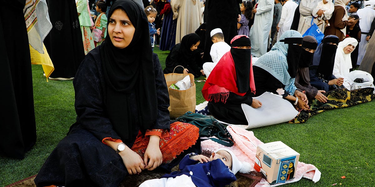 Women participating in Eid ul-Fitr prayer at Education City Stadium in Al Rayyan, Qatar, March 30, 2025. — Reuters