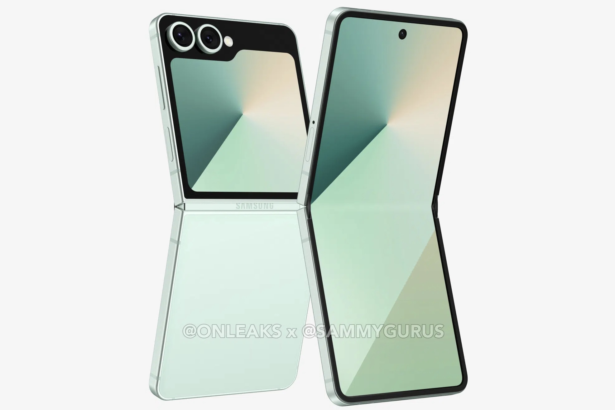 Alleged render of Samsung Galaxy Z Flip 7 FE.