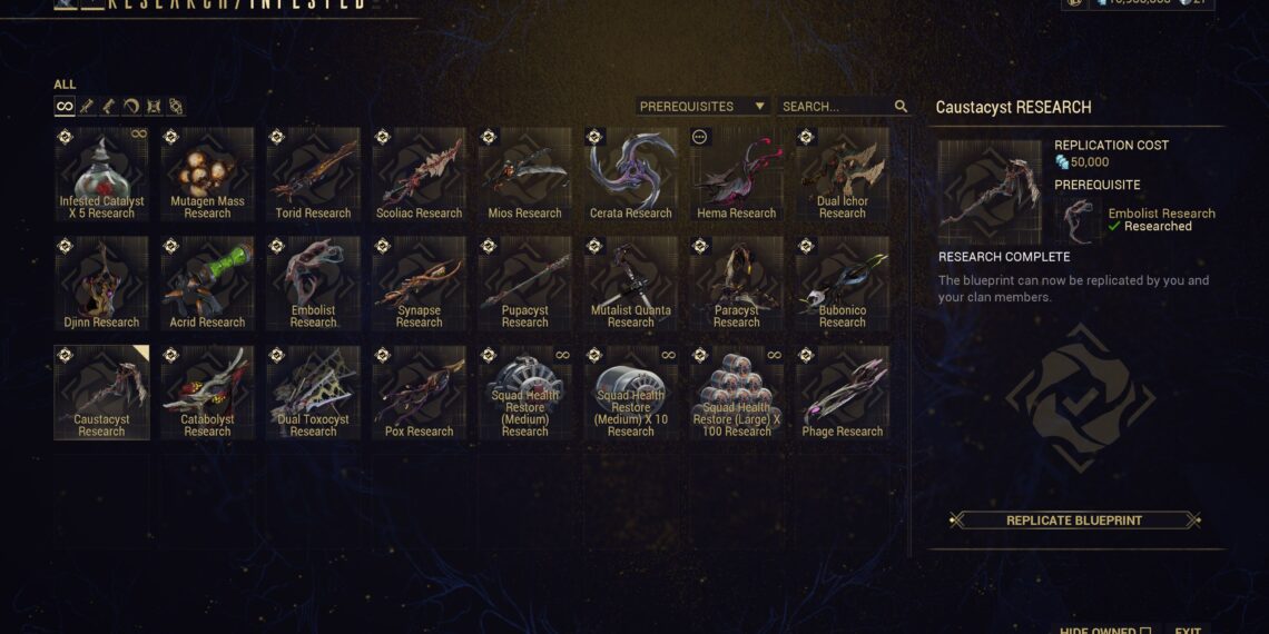 Top Coda Caustacyst Builds for Completing Challenges in Warframe