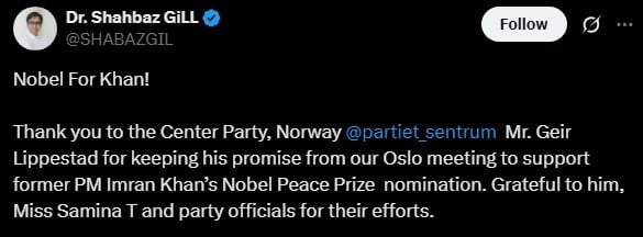 Norwegian party faces backlash for nominating Imran Khan for Nobel Peace Prize