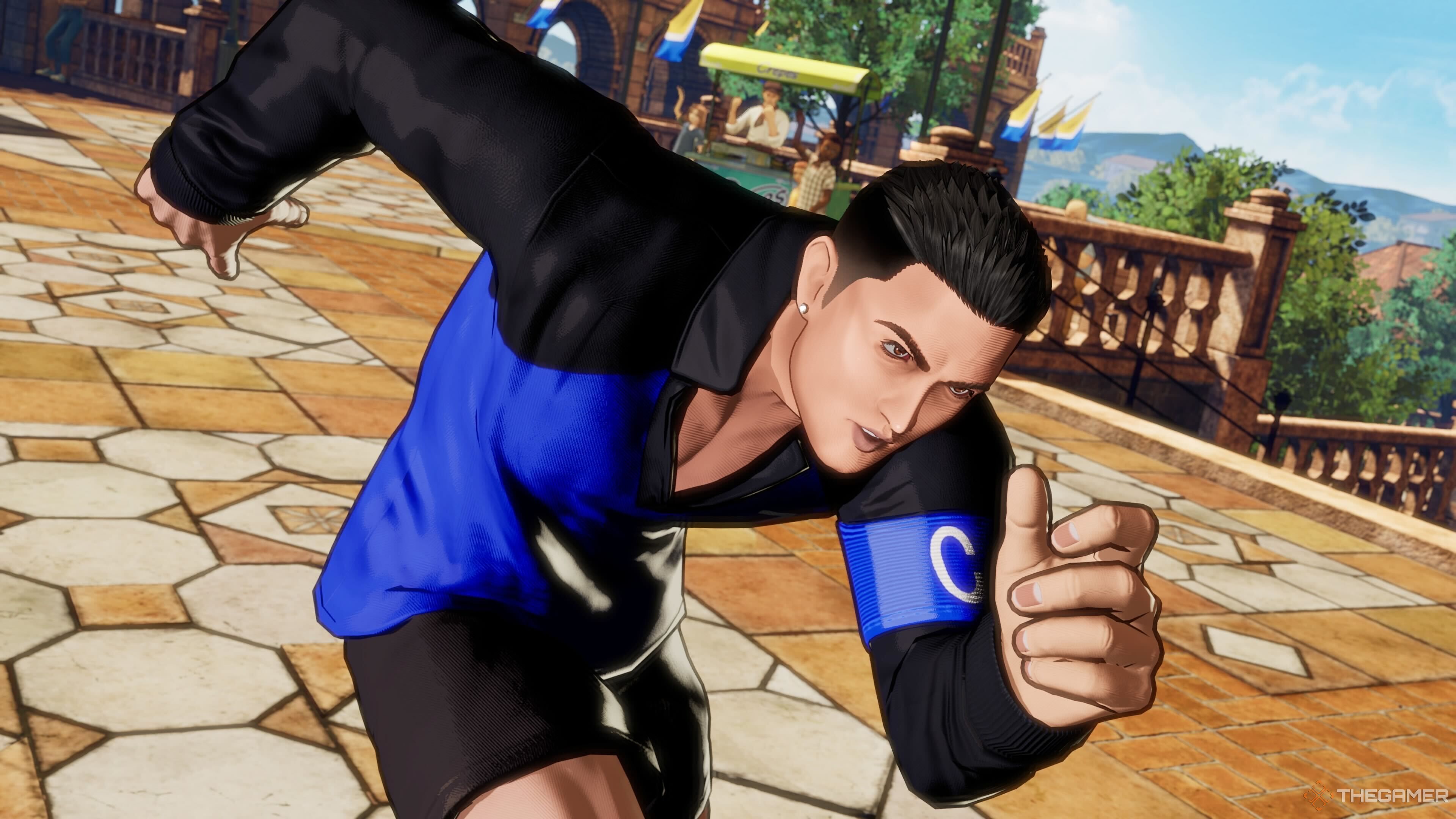 Ronaldo in his winning pose in Fatal Fury: City of the Wolves.